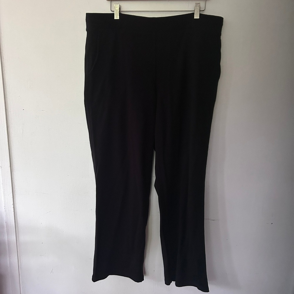 Talbots Pull On Sweatpants XL Black Pockets Neutral Minimalist Lounge Pants Cozy